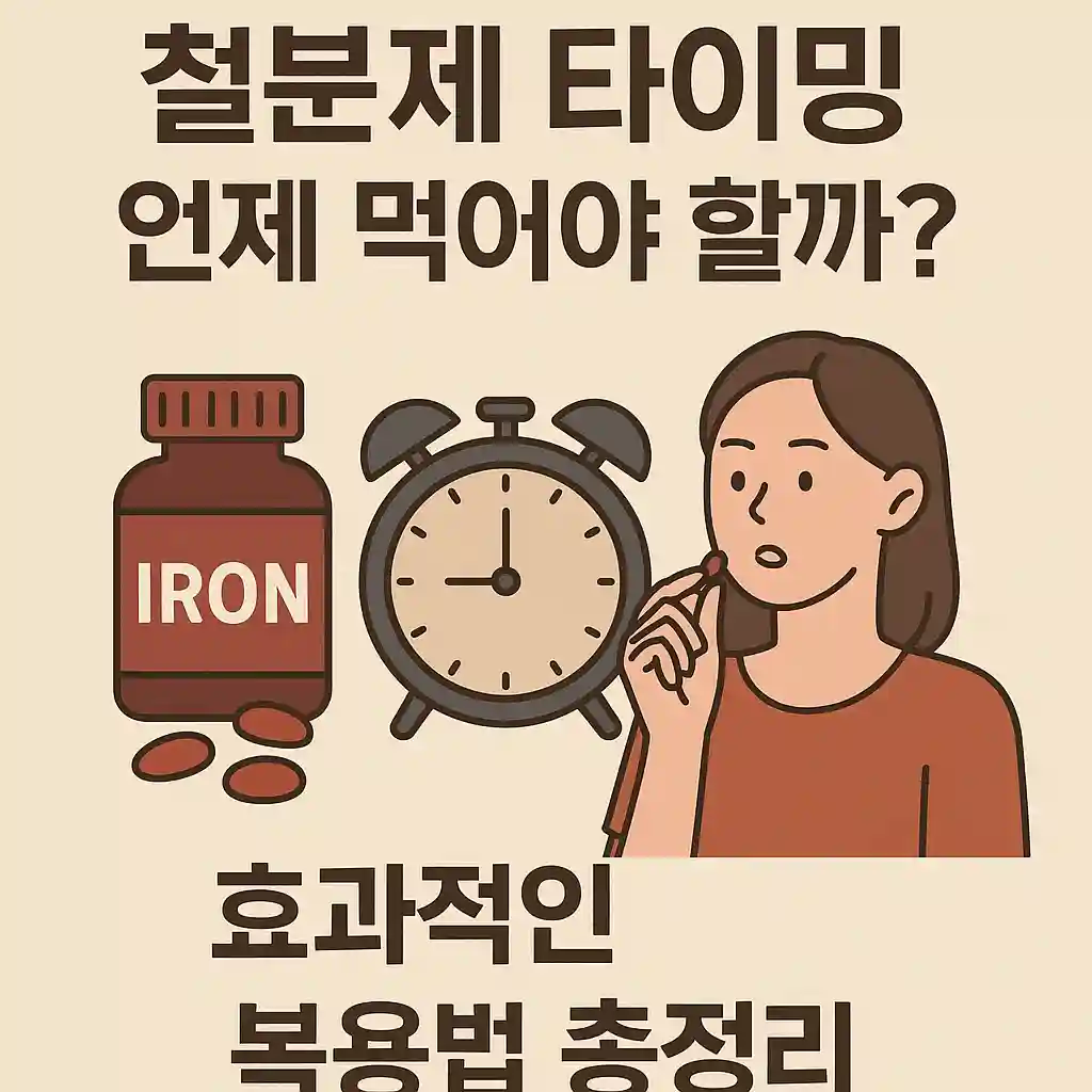 철분제 타이밍 언제 먹어야 할까? 효과적인 복용법 총정리